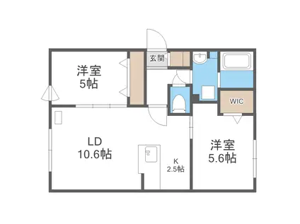 ELYSEE313(2LDK/2階)の間取り写真