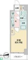 アステリ鶴舞ディオ(1K/6階)の間取り写真