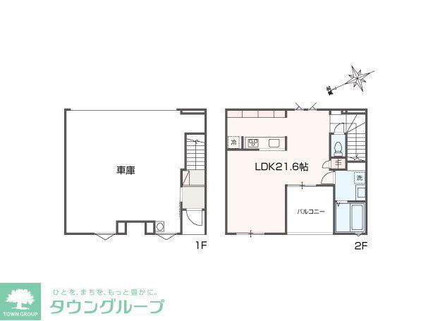 CASA GARAGE FIORIRE I(ワンルーム/1階)の間取り写真