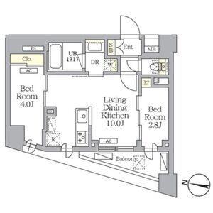 NOGATA RESIDENCE(2LDK/3階)の間取り写真