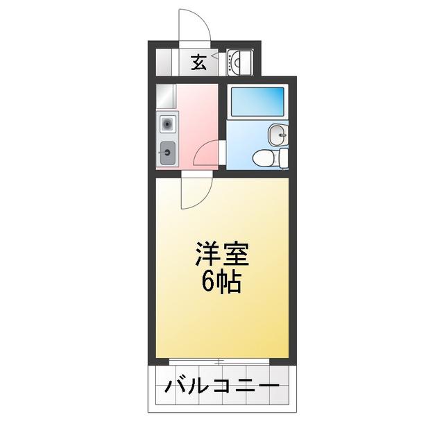 グローリア初穂高田馬場(1K/4階)の間取り写真
