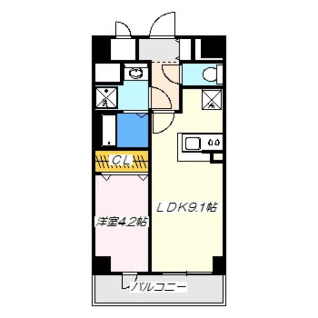 メゾン材木町(1LDK/5階)の間取り写真