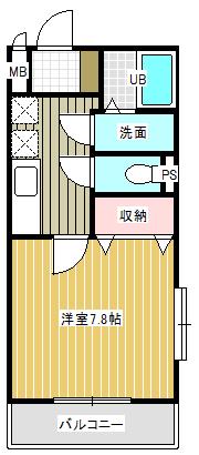 ルミエール(1K/2階)の間取り写真