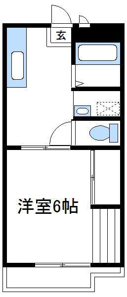 エーデルワイス(1K/2階)の間取り写真