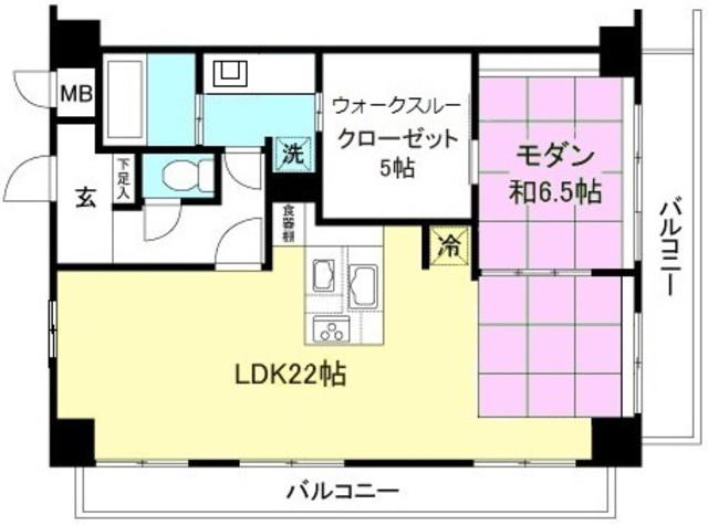 藤和向ヶ丘遊園コープ(1SLDK/2階)の間取り写真