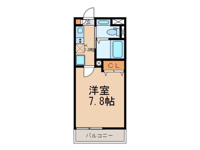 パルコート宮崎台(1K/3階)の間取り写真