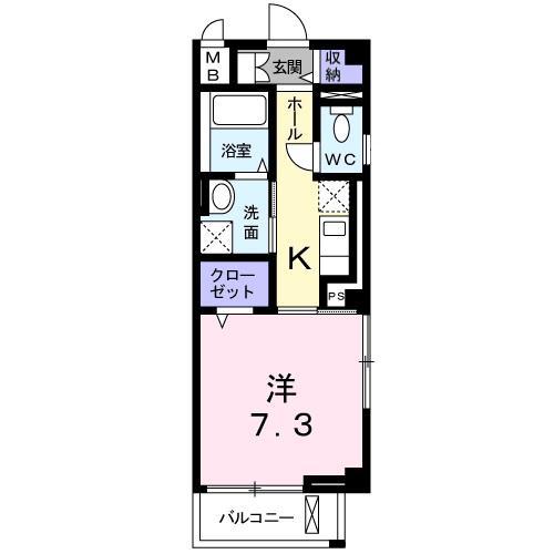 ENGAGE T-STYLE(1K/1階)の間取り写真