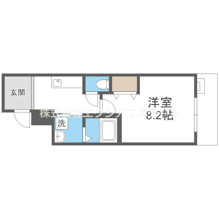 フジパレス住吉山之内III番館(1K/2階)の間取り写真
