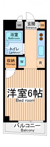 岩波第2ビル(1K/3階)の間取り写真