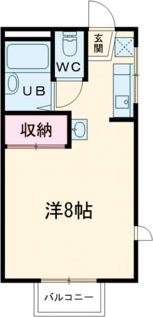 松山ハイツ A棟(1K/1階)の間取り写真