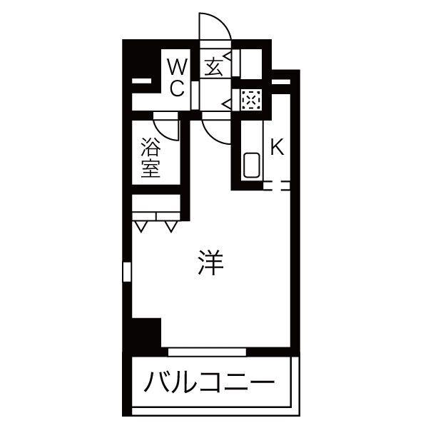 アーバンポイント高崎(ワンルーム/4階)の間取り写真