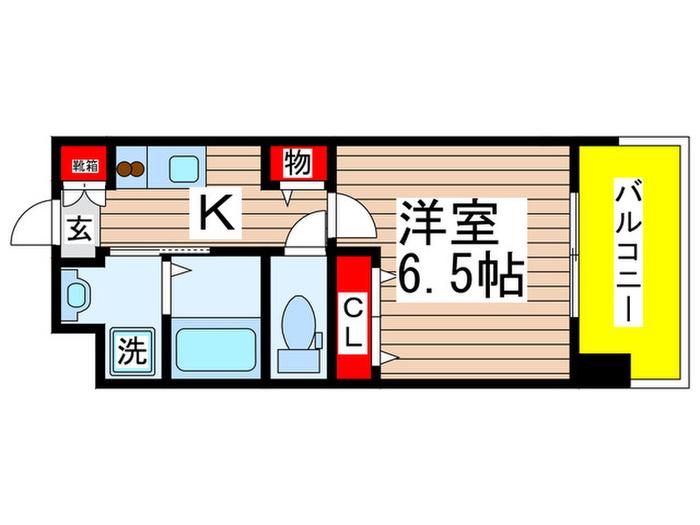 レジディア船橋Ⅱ(1K/7階)の間取り写真