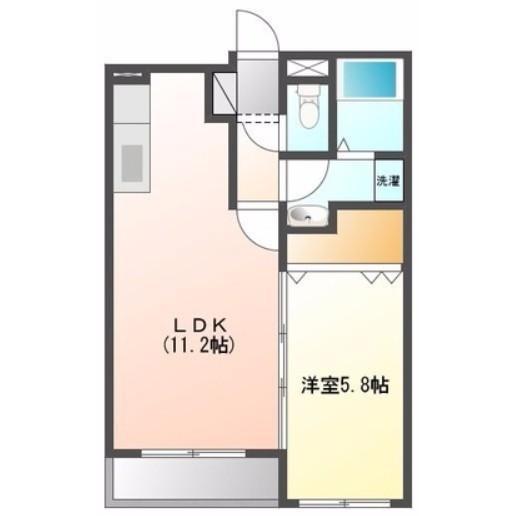 VAGUE RERA(1LDK/3階)の間取り写真