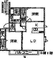 Y.TレジデンスA(2LDK/1階)の間取り写真