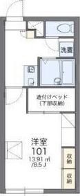 アルシオーネ富丘(1K/2階)の間取り写真