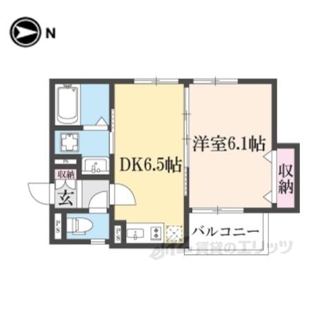 S APT.門真元町(1DK/3階)の間取り写真