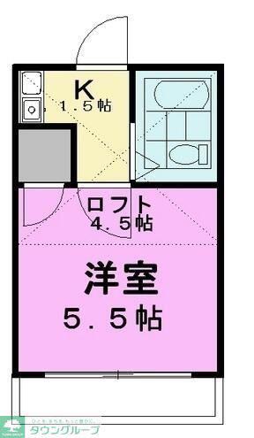 シティリーフAKI(1K/2階)の間取り写真