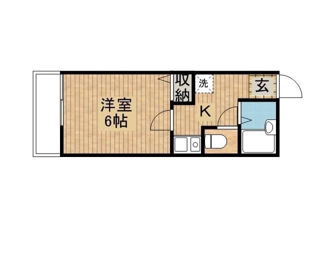 リンク王子神谷(1K/2階)の間取り写真