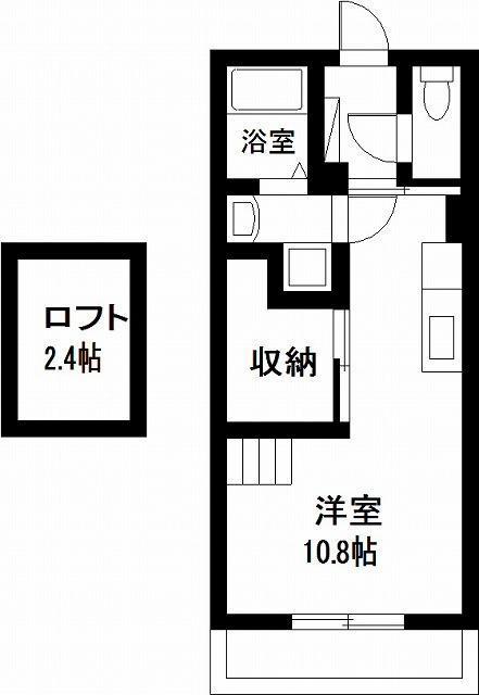 バンベール鶴島(ワンルーム/3階)の間取り写真