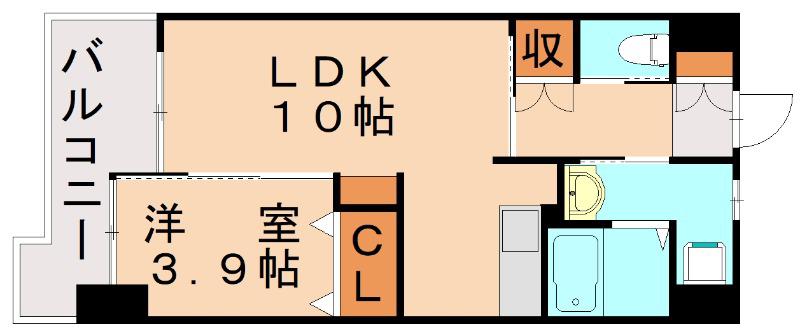 プリーモ天神(1LDK/5階)の間取り写真