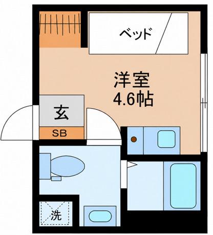 HJ PLACE GINZA イースト(ワンルーム/4階)の間取り写真