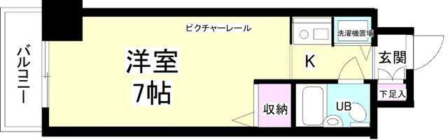 ジョイフル川崎弐番館(ワンルーム/11階)の間取り写真