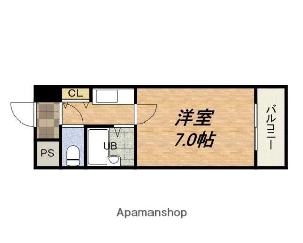 緑橋ルグラン(1K/2階)の間取り写真