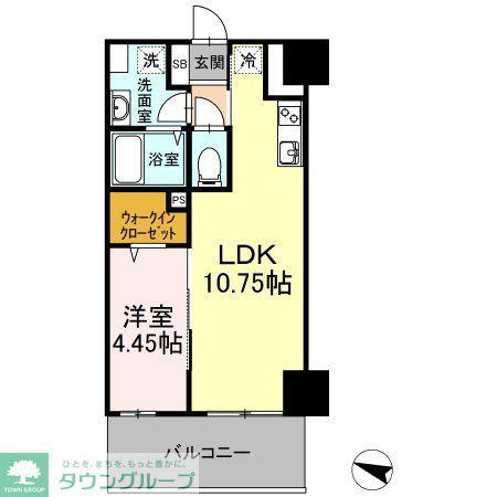GRANCRAB(1LDK/7階)の間取り写真