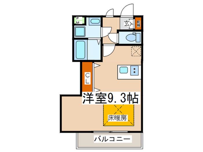 プランド-ル・レーブ(ワンルーム/1階)の間取り写真