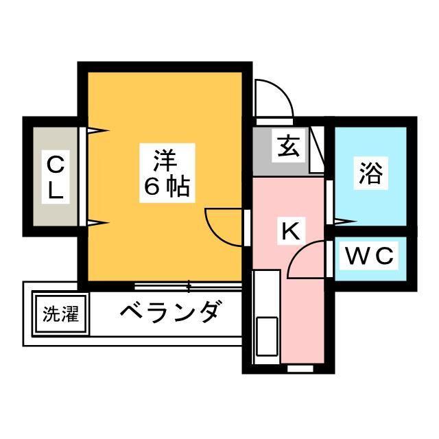 メゾン南小岩7(1K/1階)の間取り写真