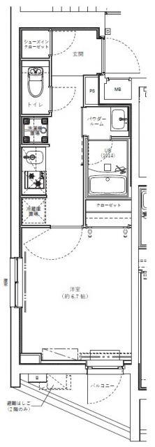 GENOVIA学芸大学(1K/5階)の間取り写真