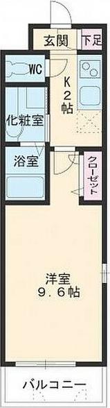 ヴィル ベリー(1K/3階)の間取り写真