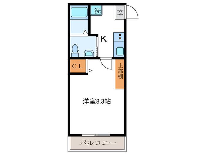 K´Sメゾン御蔭(1K/1階)の間取り写真