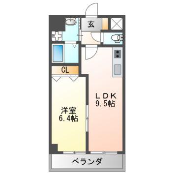 セイワコート松原(1LDK/3階)の間取り写真