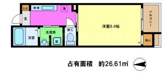 コンフォール吉田(1K/2階)の間取り写真