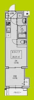 AXIA M CITY大阪瑞光(1DK/5階)の間取り写真