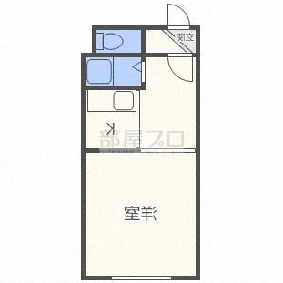 グリーンパークハイツ平岸29(1K/2階)の間取り写真