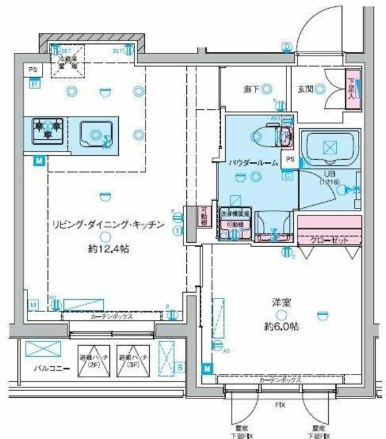 GENOVIA東向島IIISKYGARDEN(1LDK/3階)の間取り写真