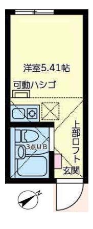 ユナイト和田町スウィーツアンサンブル(ワンルーム/2階)の間取り写真
