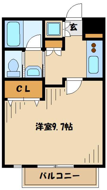 L・とれじゃーVI(1K/2階)の間取り写真