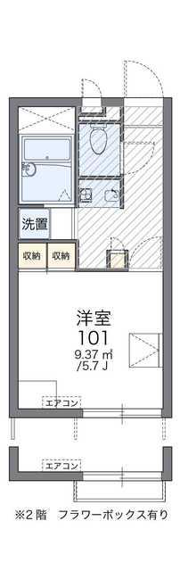 レオパレスSTR(1K/2階)の間取り写真