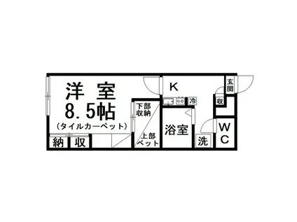 レオパレスフロンティアII(1K/2階)の間取り写真