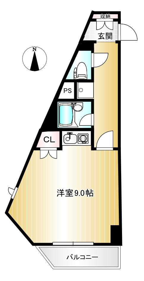カーサ千種駅(1K/3階)の間取り写真