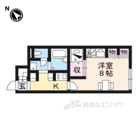 レオパレス石川(1K/1階)の間取り写真