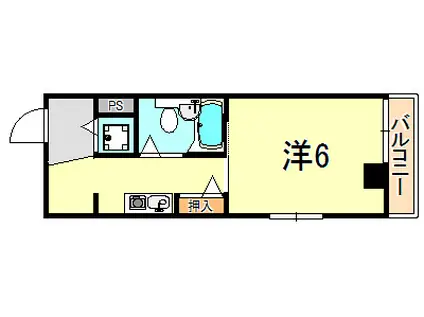 ARビル(1K/4階)の間取り写真