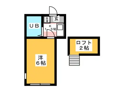 ドルフ伊勢原(1K/1階)の間取り写真