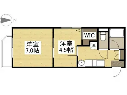 ベンハウス今(1K/3階)の間取り写真