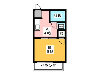 メゾン大西E(1K/2階)の間取り写真