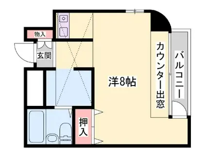 宝殿ヤングパレス2(ワンルーム/1階)の間取り写真