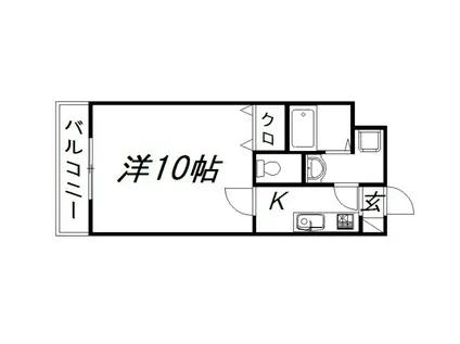 たちばな弐番館(1K/4階)の間取り写真